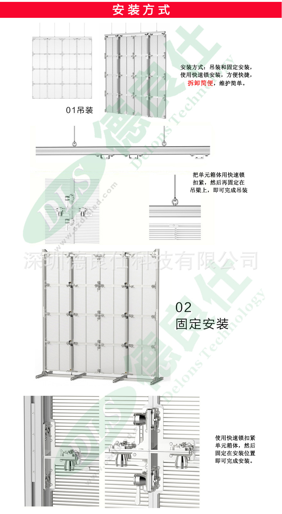 LED玻璃貼膜屏 櫥窗透明現(xiàn)實(shí)化屏幕 幕墻柵欄冰屏(圖4)